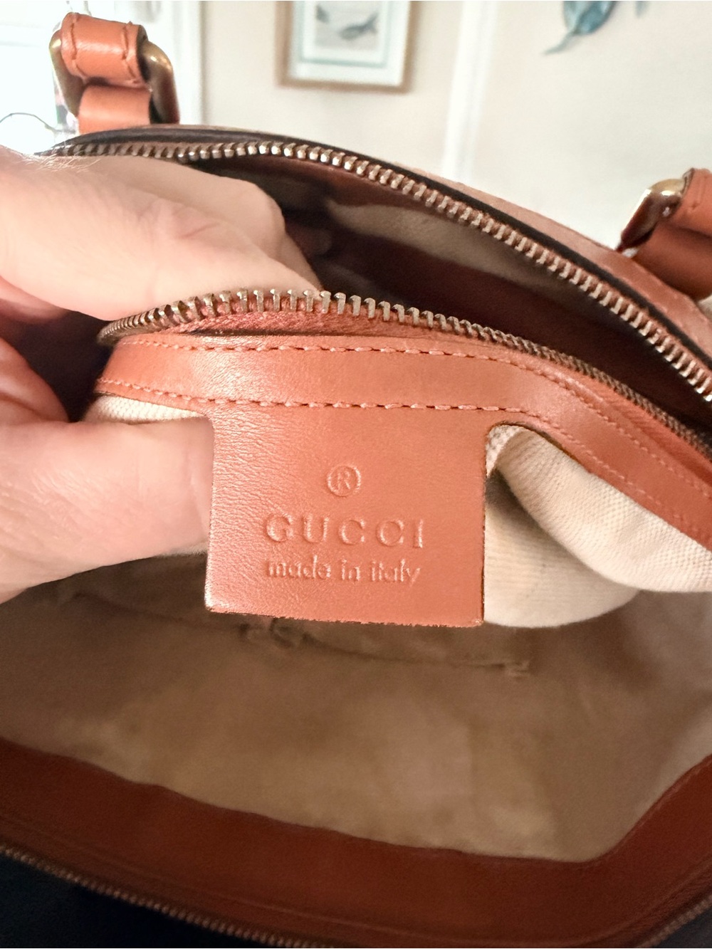 Gucci Web Boston Bag GG Canvas Medium pink crossbody - Picture 13 of 15
